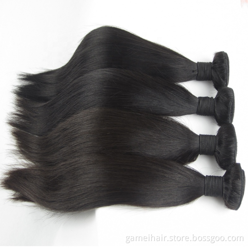 wholesale frontal custom wigs 100% Human hair extension bundle cutical aligned raw brazilian hair Straight Hair Bundles